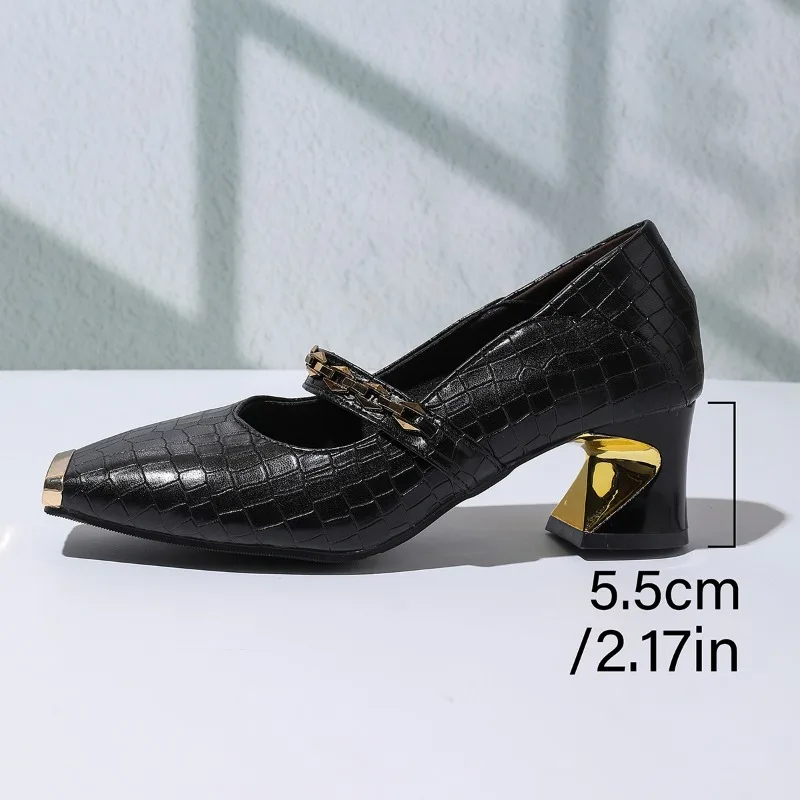 Mary Jane Architectural Block Heel - Image 12