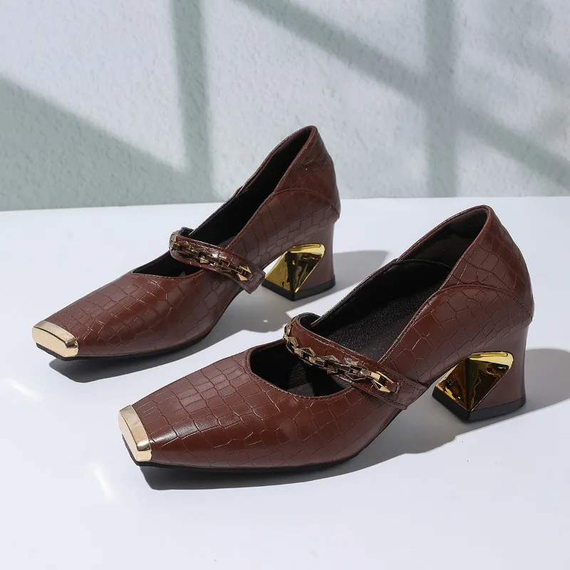 Mary Jane Architectural Block Heel - Image 6