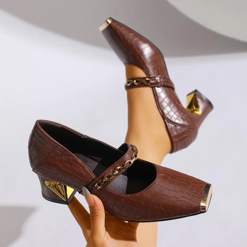 Mary Jane Architectural Block Heel - Image 8