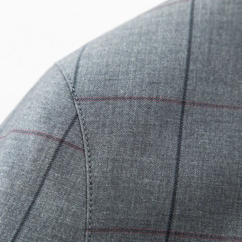 Architectural Check Collar Jacket - Image 9