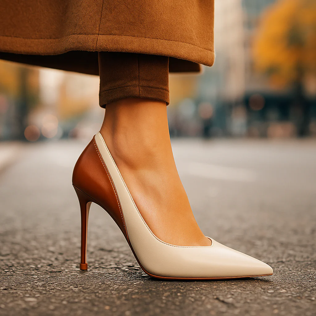 Boardroom Stiletto – Two-Tone Statement Heels - Image 2