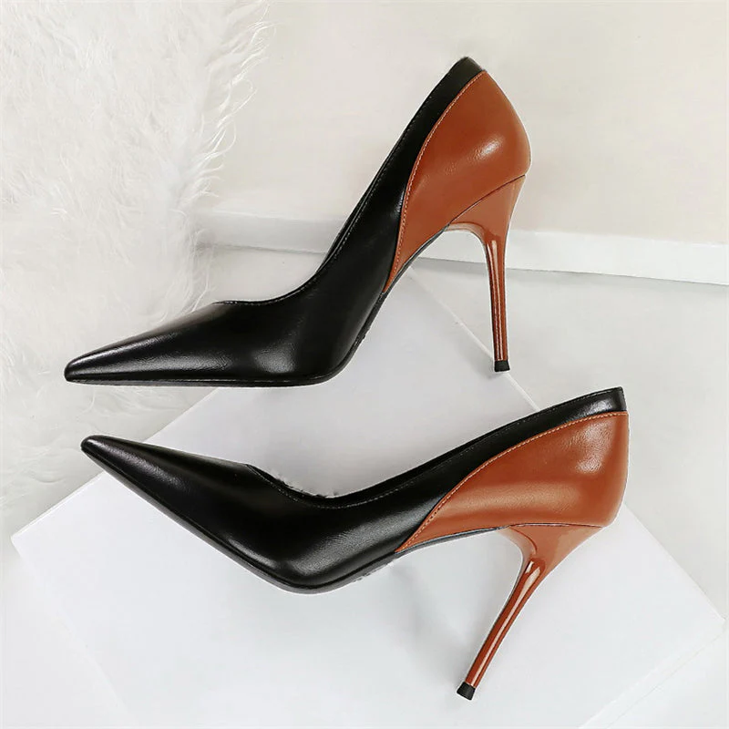 Boardroom Stiletto – Two-Tone Statement Heels - Image 6
