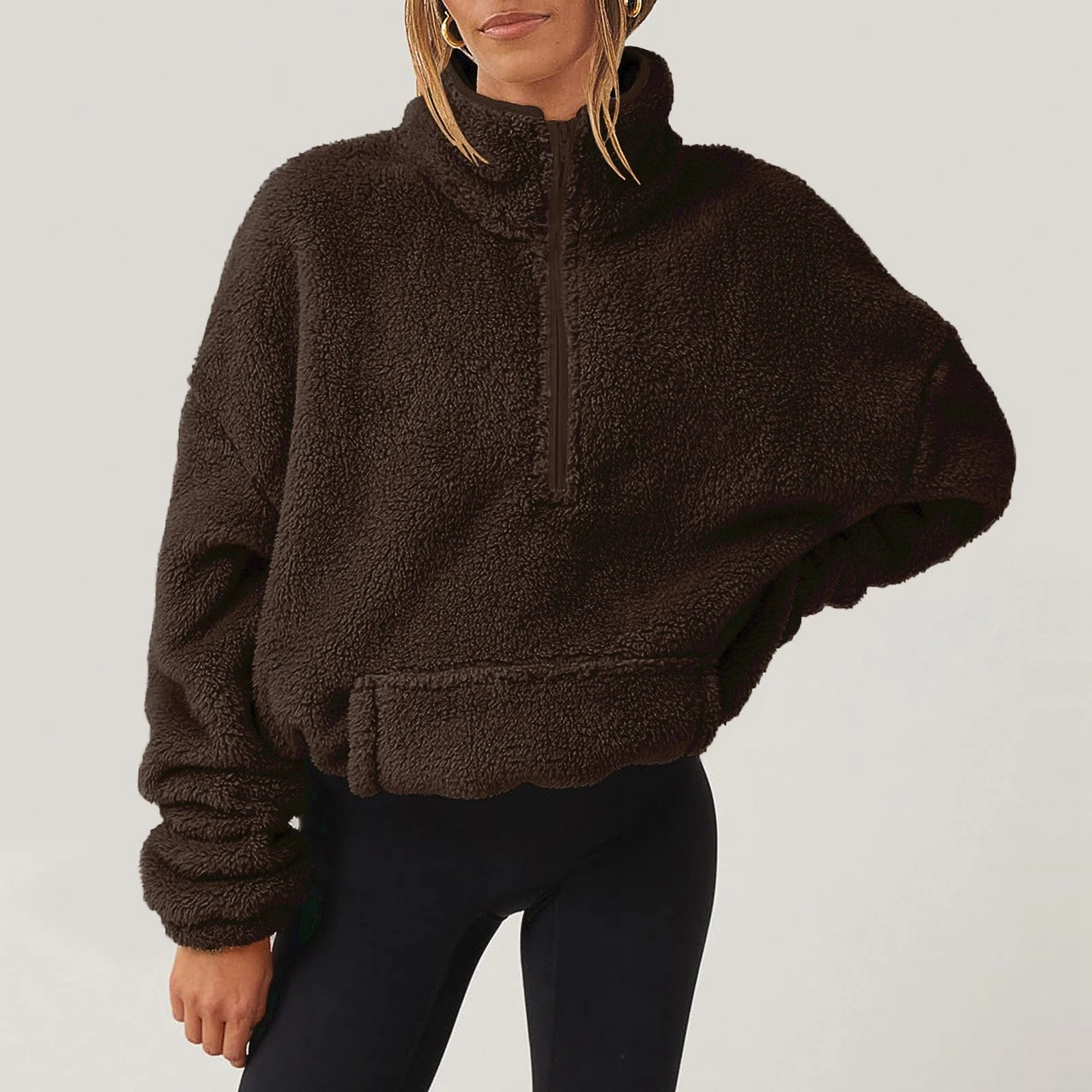 Soft Teddy Cropped Sweater - Image 5