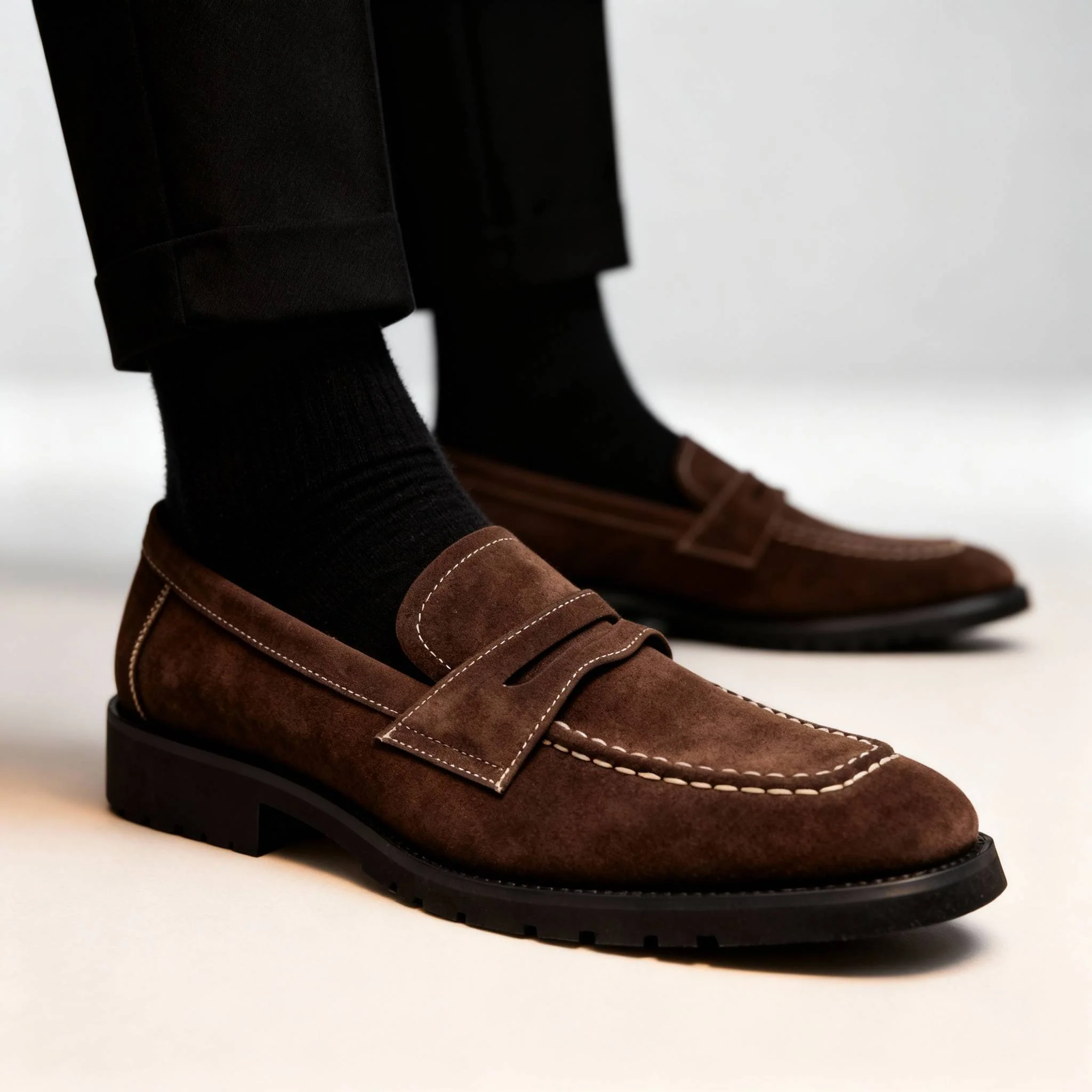 Classic Leather Slip-On with Saddle Strap - Image 10
