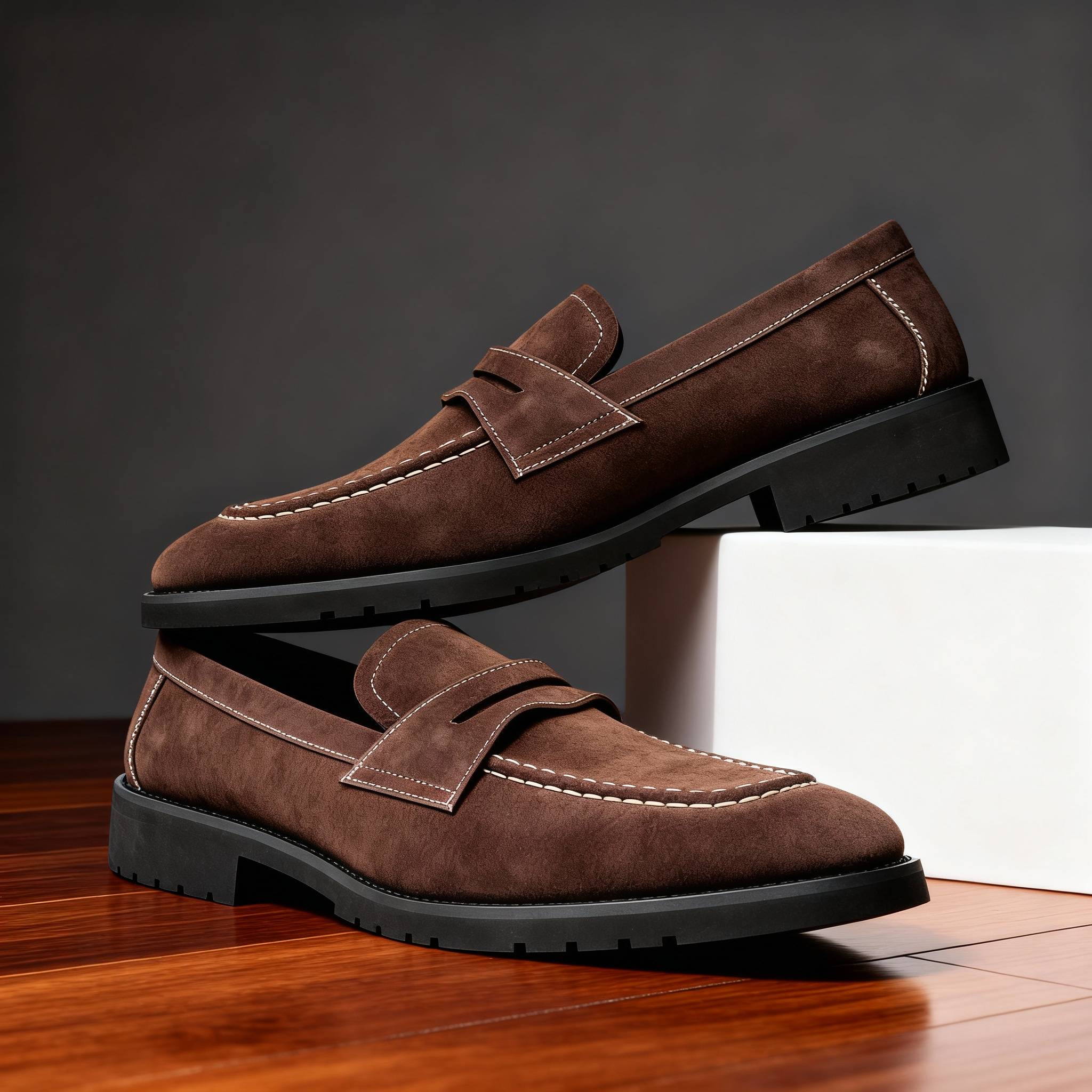 Classic Leather Slip-On with Saddle Strap - Image 12