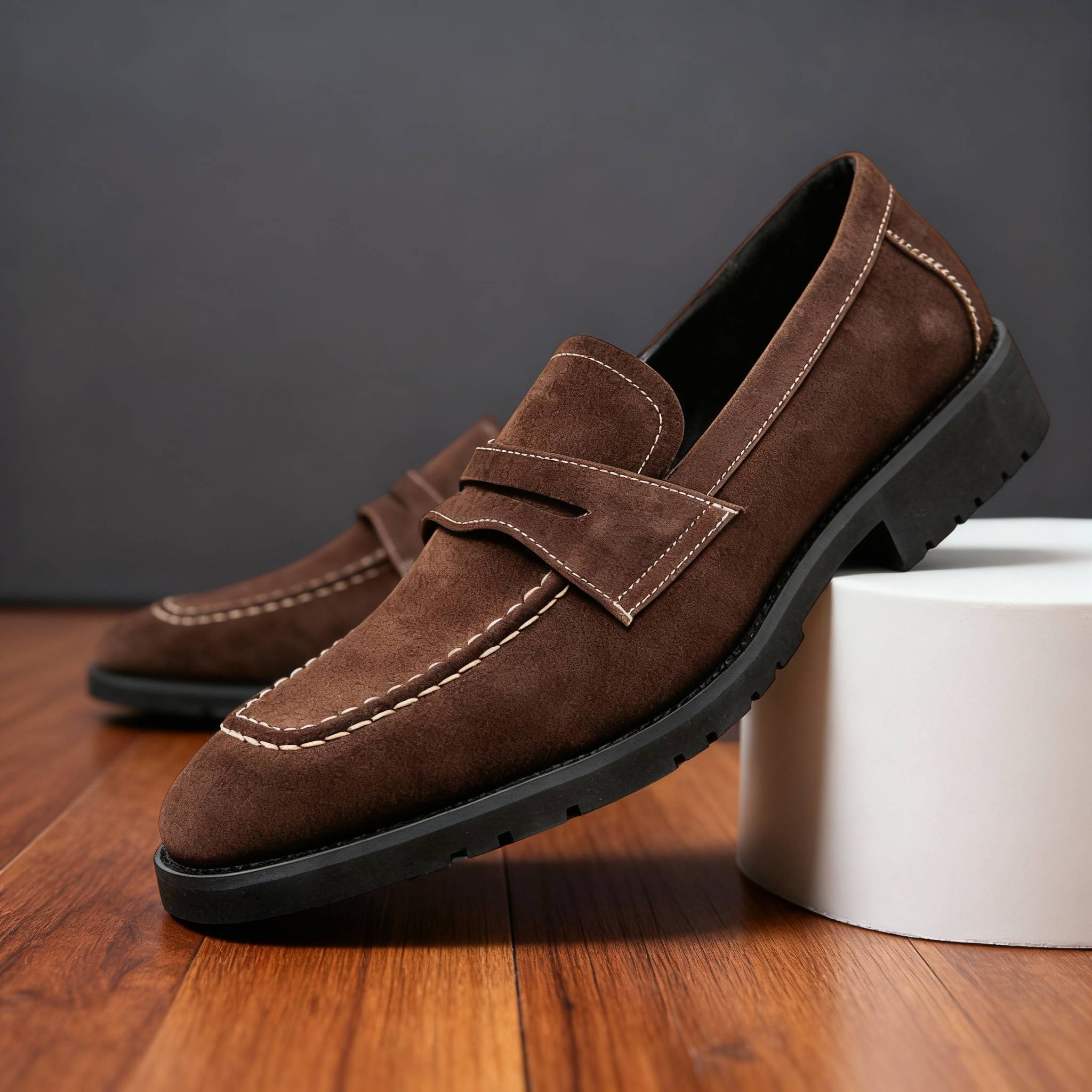 Classic Leather Slip-On with Saddle Strap - Image 2