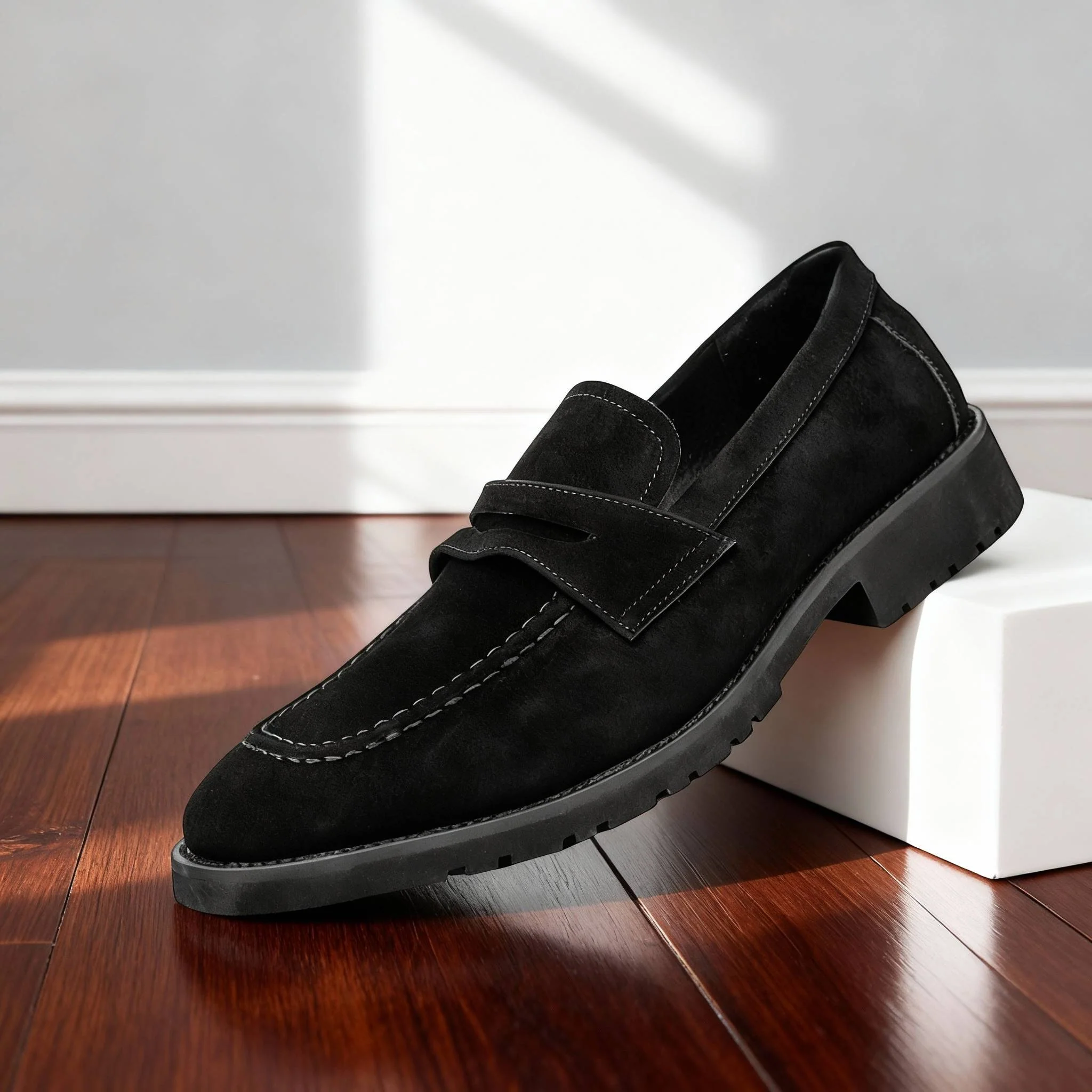 Classic Leather Slip-On with Saddle Strap - Image 3