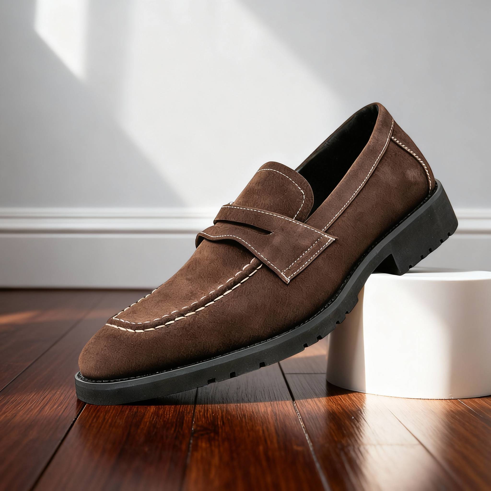 Classic Leather Slip-On with Saddle Strap - Image 4