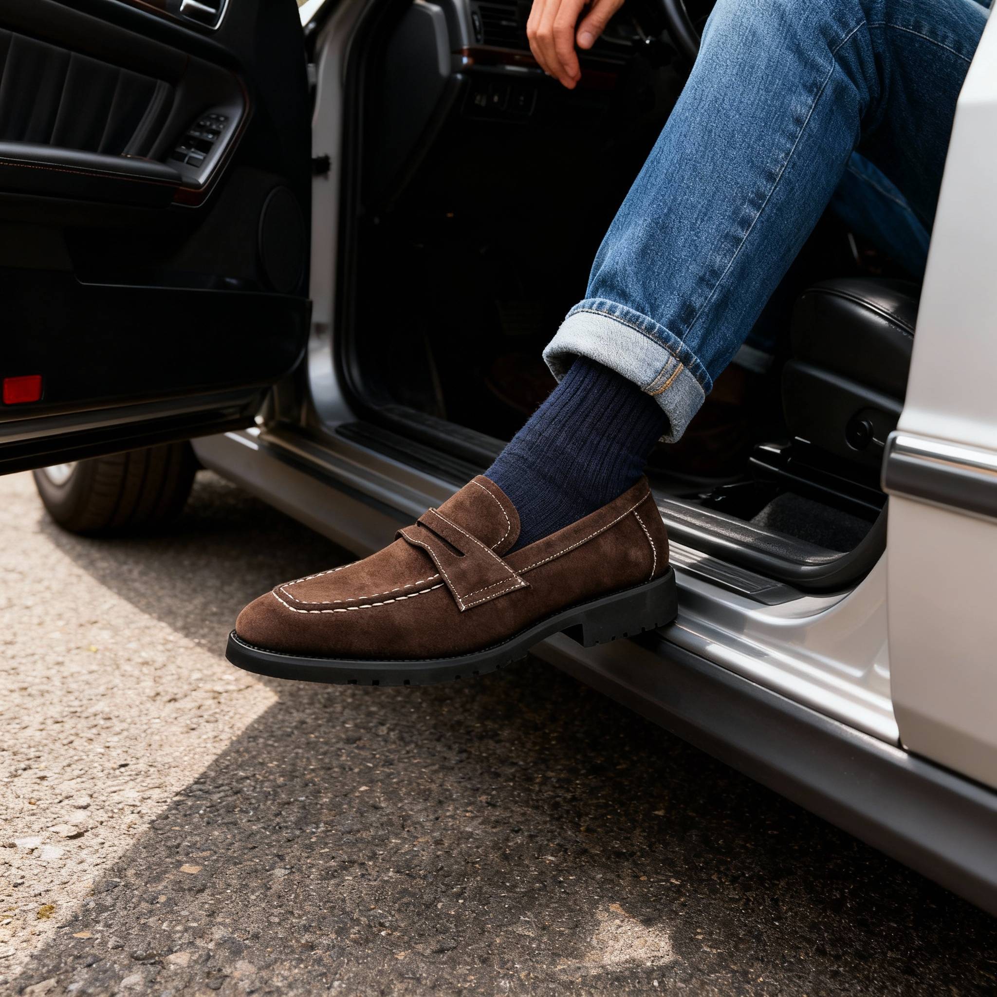 Classic Leather Slip-On with Saddle Strap - Image 6