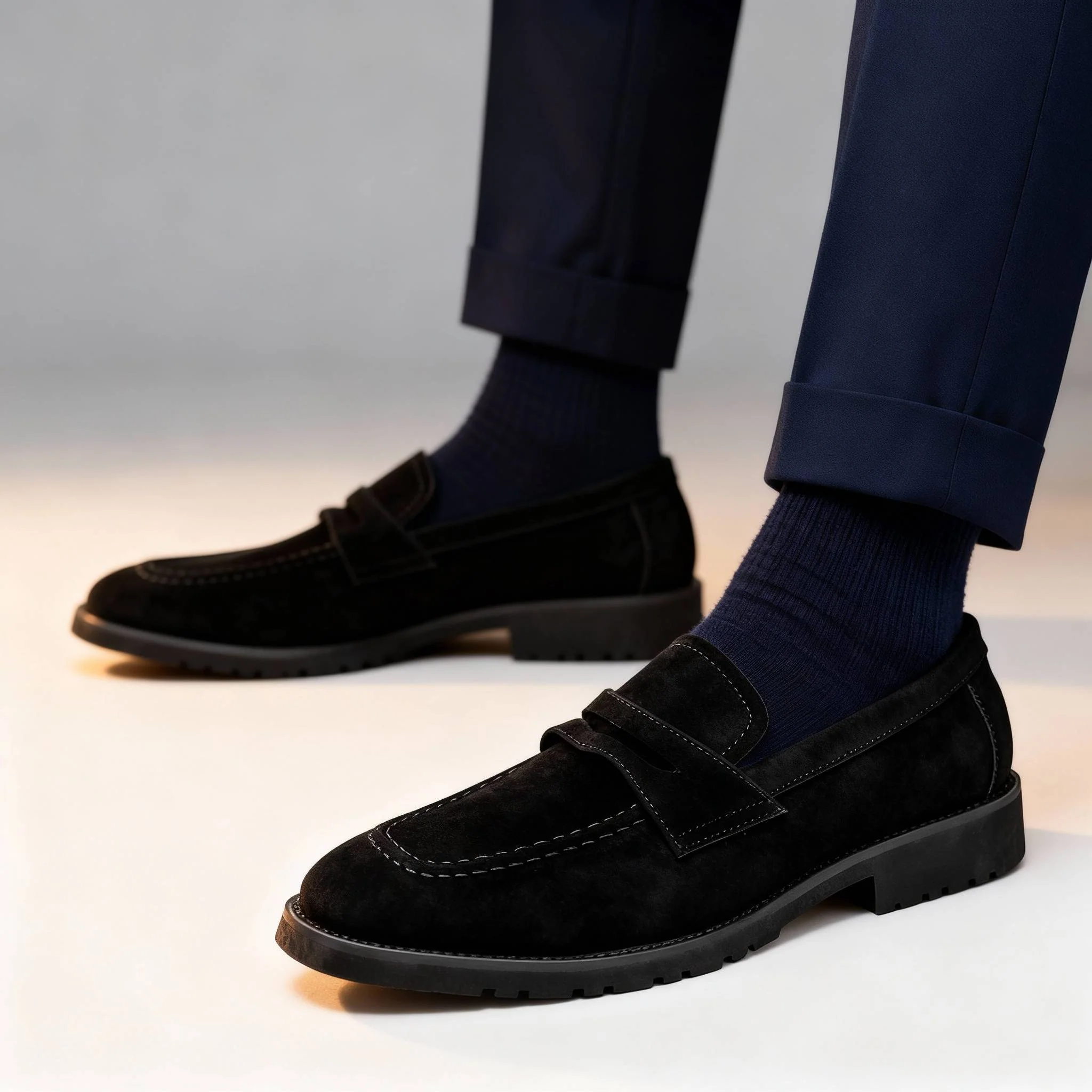 Classic Leather Slip-On with Saddle Strap - Image 9