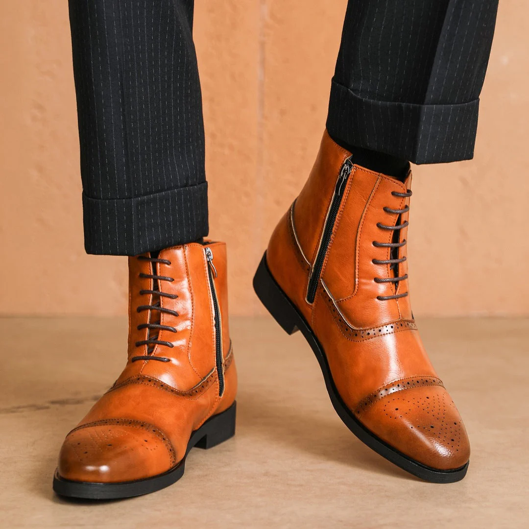 Classic Perforated Detail Formal Boot