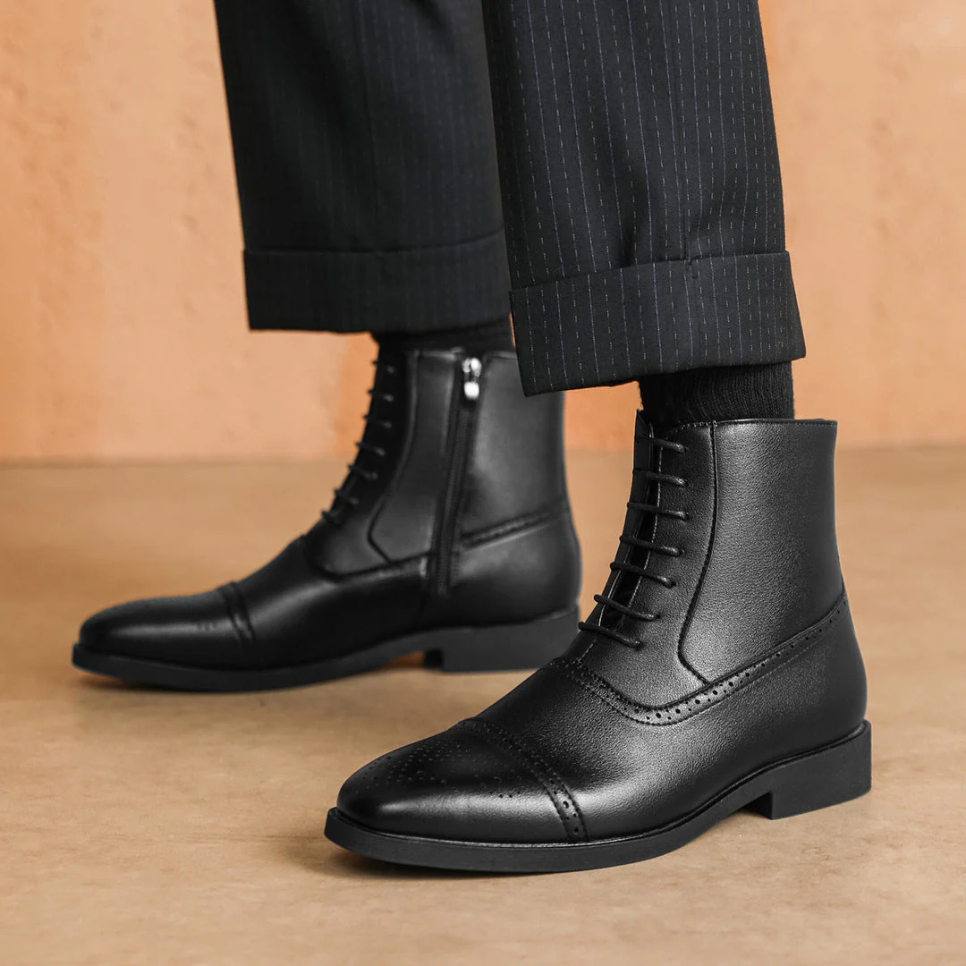 Classic Perforated Detail Formal Boot - Image 3