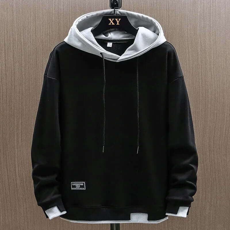 Contrast-Lined Pullover Hoodie - Image 2