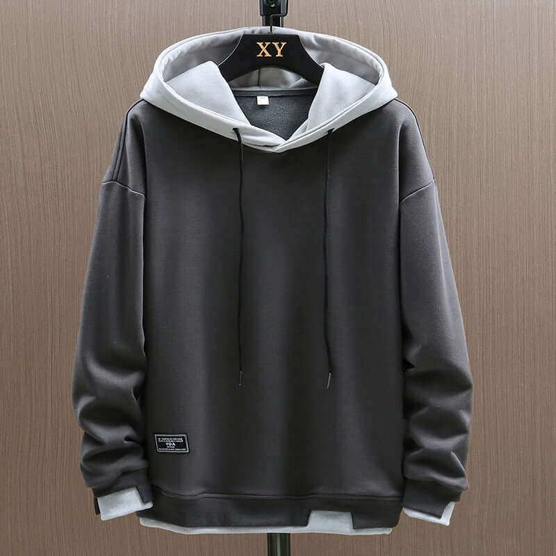 Contrast-Lined Pullover Hoodie - Image 3