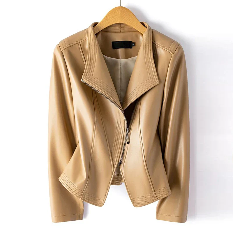 Couture Ribbed-Detail Leather Blazer - Image 4