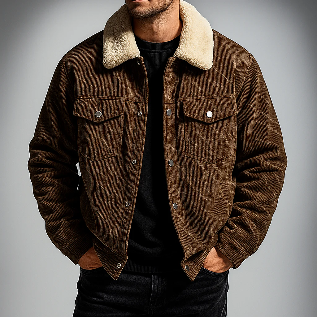 Dalton Quilted Cord Jacket - Image 4
