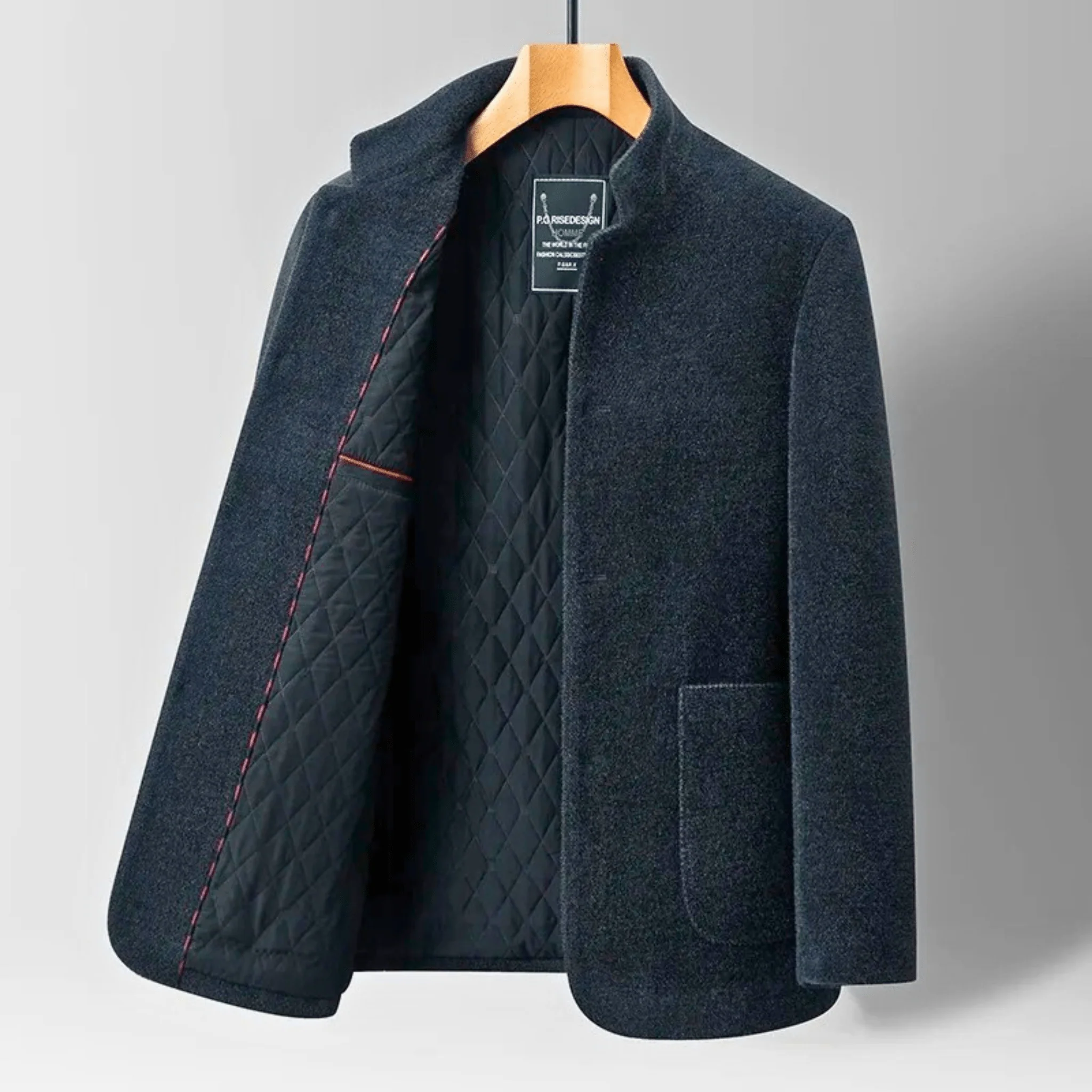 Diamond-Quilted Wool Topcoat - Image 2