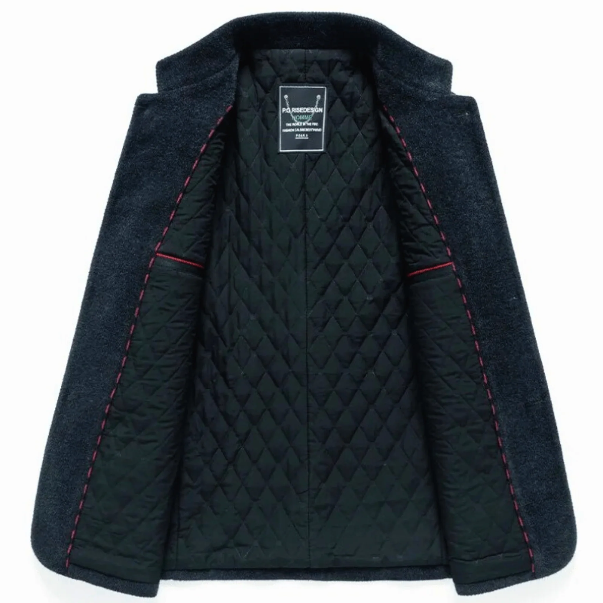 Diamond-Quilted Wool Topcoat - Image 5