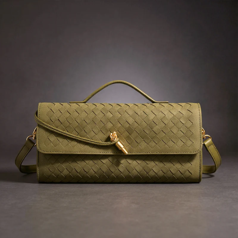 Handwoven Leather Envelope Bag - Image 2