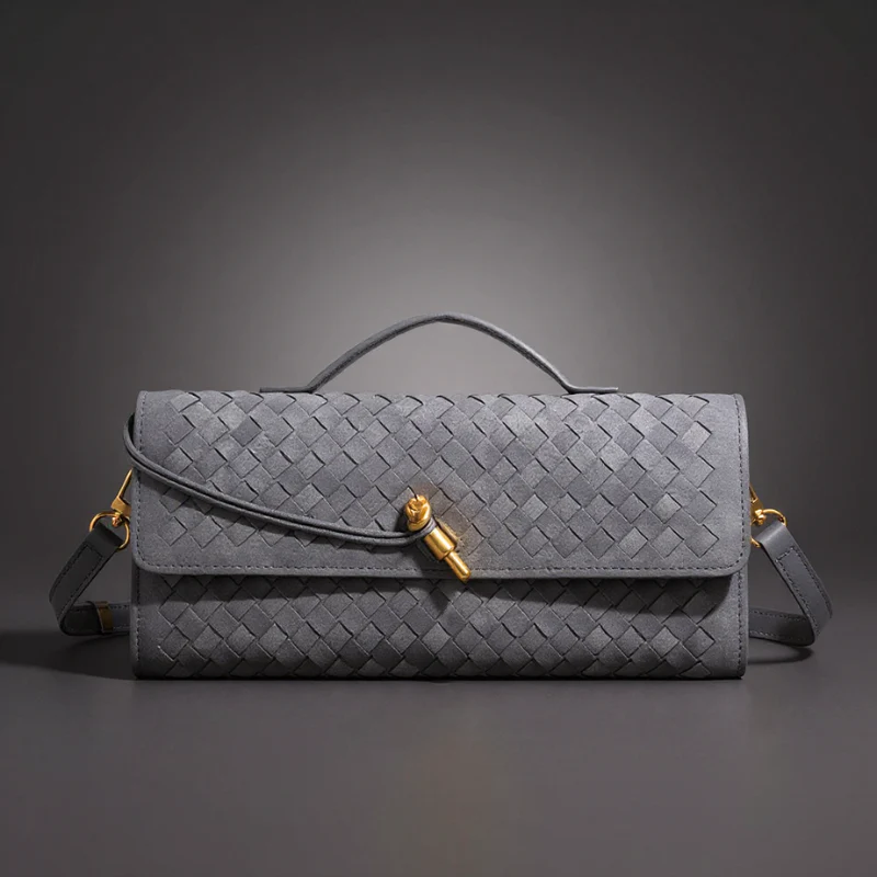 Handwoven Leather Envelope Bag - Image 3