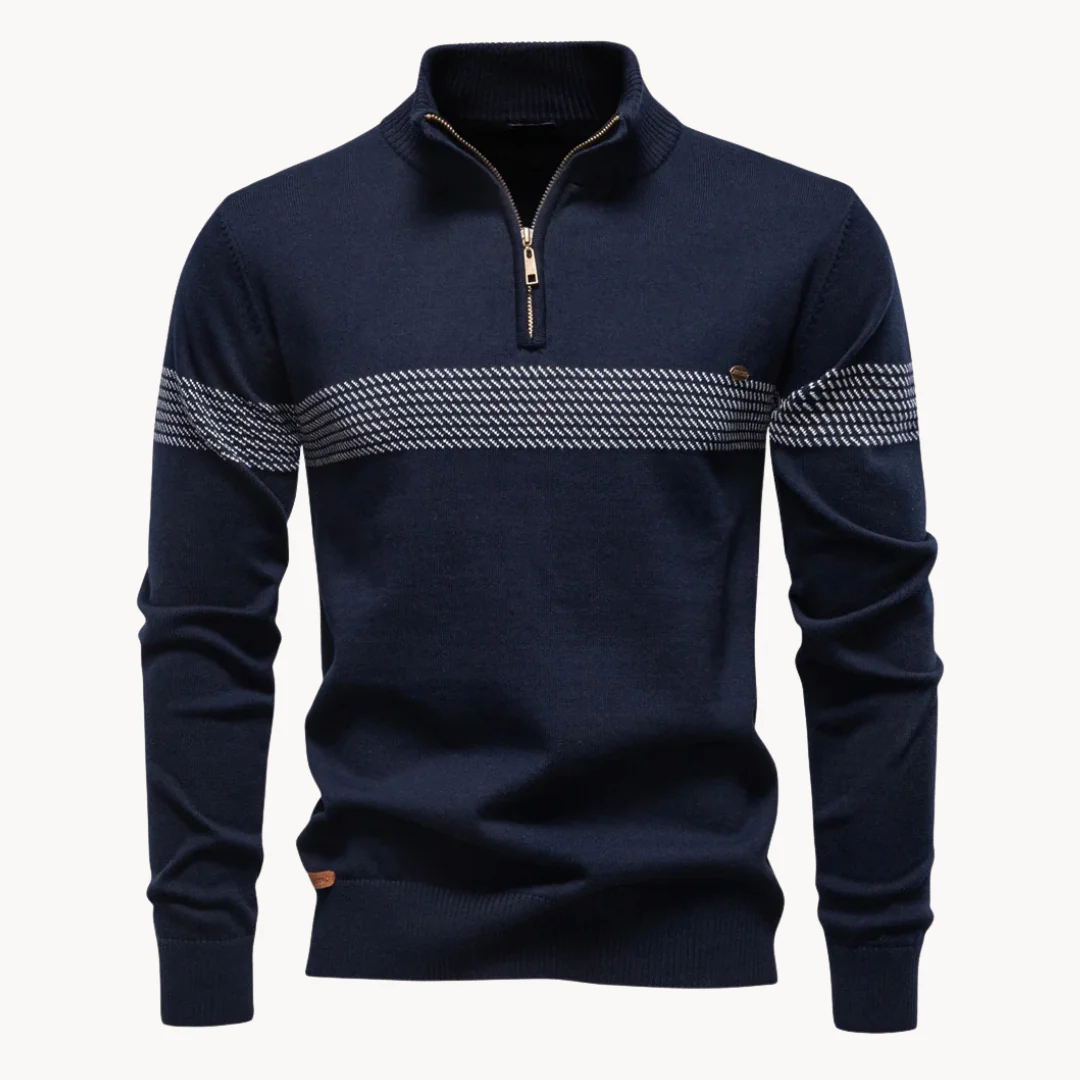 Heritage Diagonal Weave Mock Neck Pullover