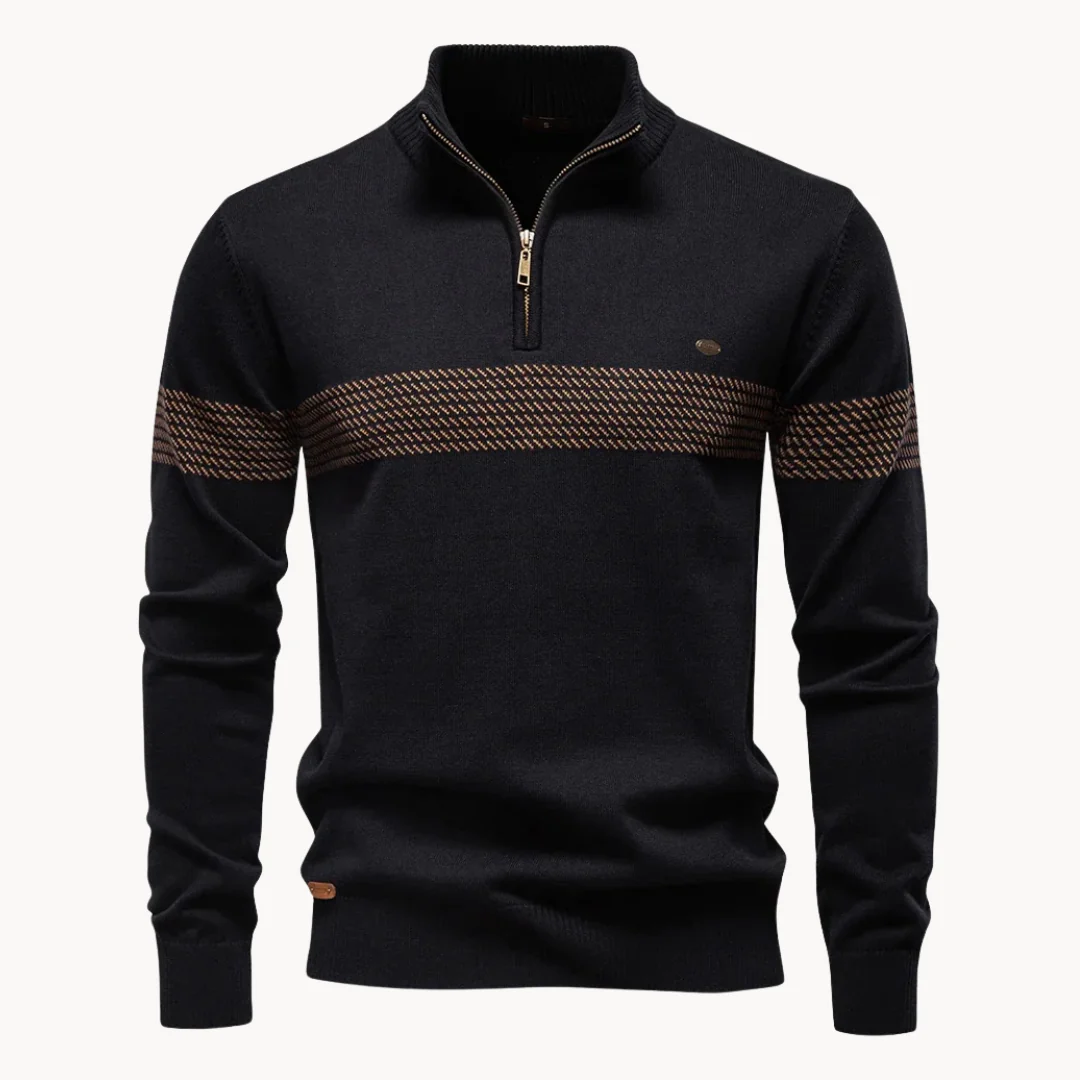 Heritage Diagonal Weave Mock Neck Pullover - Image 2