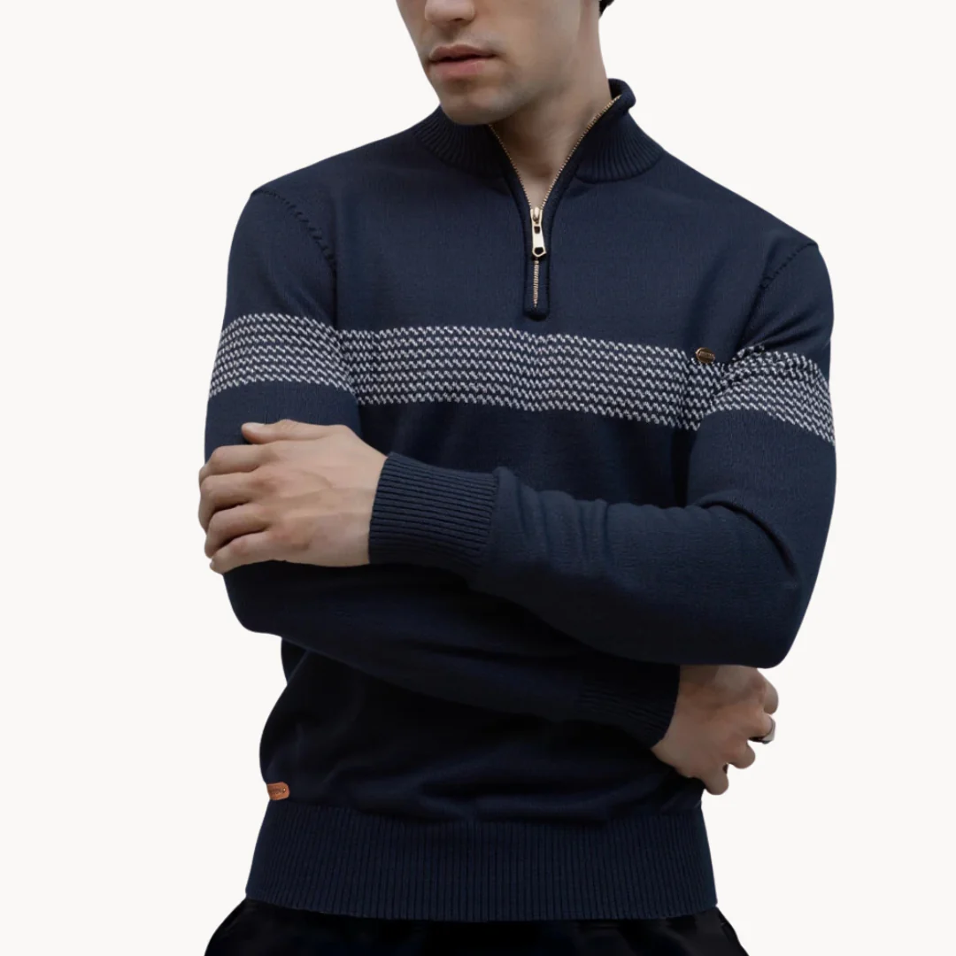 Heritage Diagonal Weave Mock Neck Pullover - Image 9