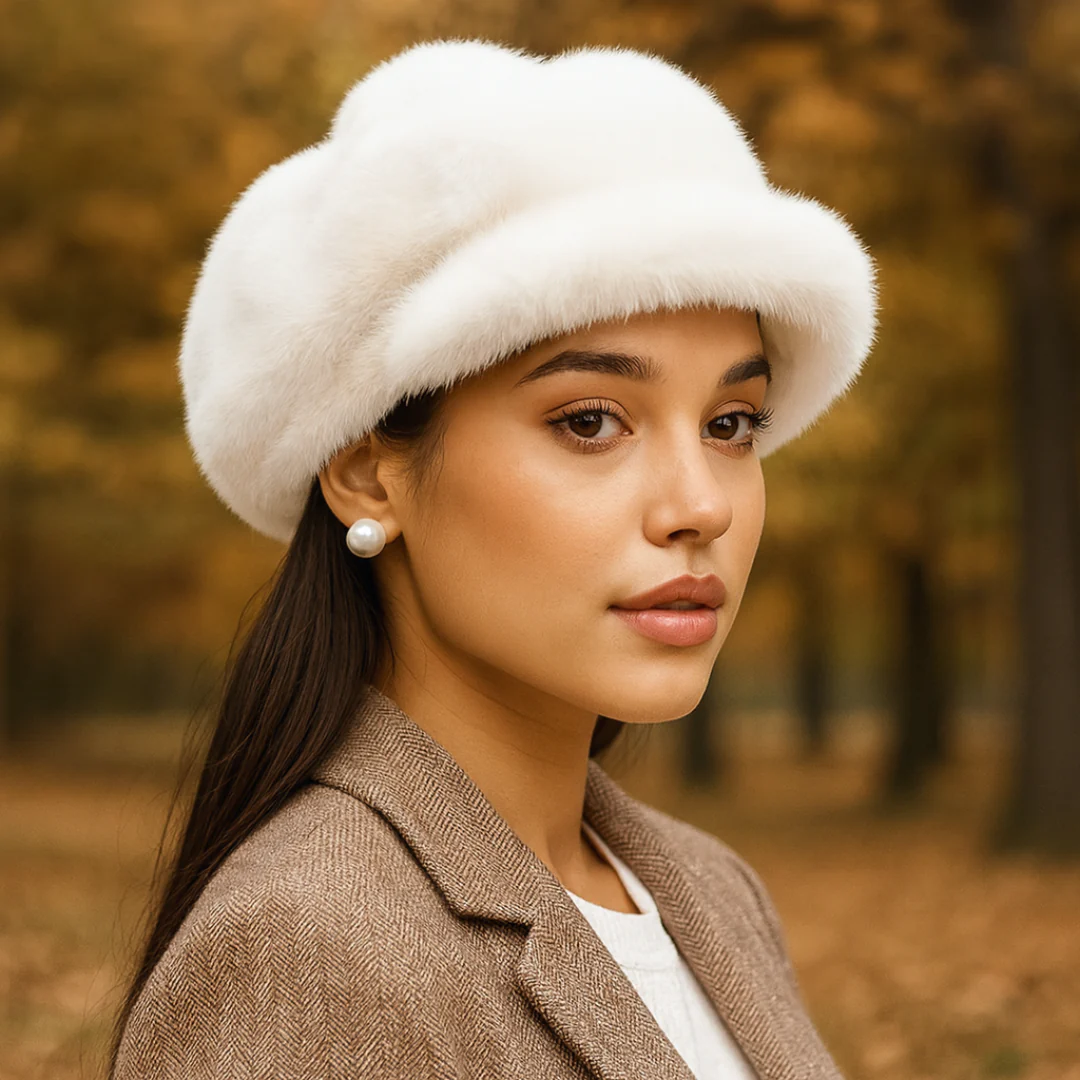 Heritage Faux Fur Cabbie Cap - Image 3