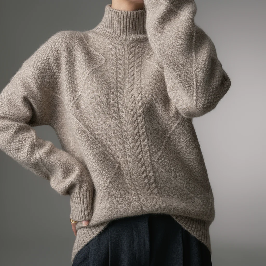 Heritage Knit Turtleneck Sweater - Image 2