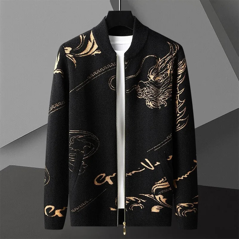 Imperial Dragon Cashmere Bomber Jacket - Image 4