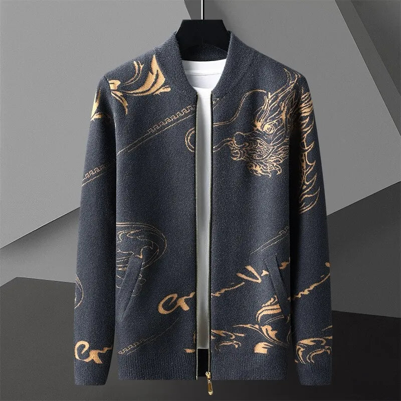 Imperial Dragon Cashmere Bomber Jacket - Image 5