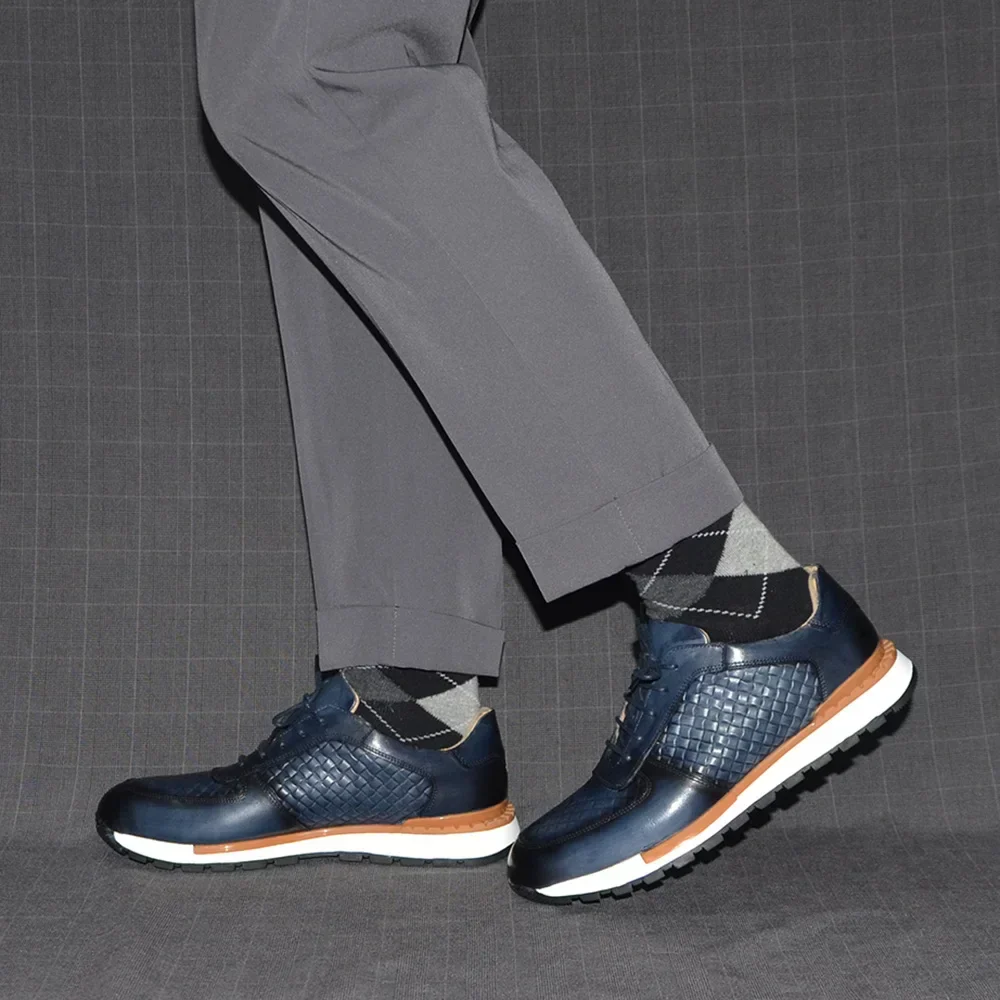 Intrecciato Genuine Leather Sneakers - Image 15
