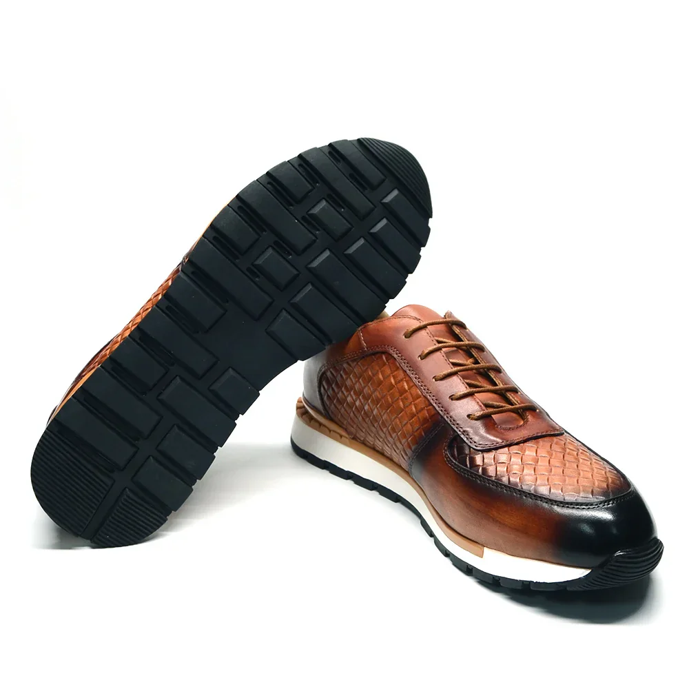 Intrecciato Genuine Leather Sneakers - Image 7