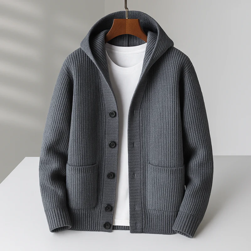 Liam Mandarin Collar Cardigan - Image 2