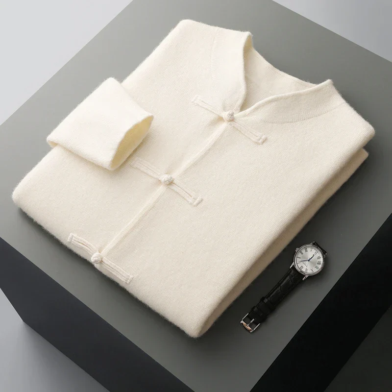 Mandarin Knit Cardigan - Image 6
