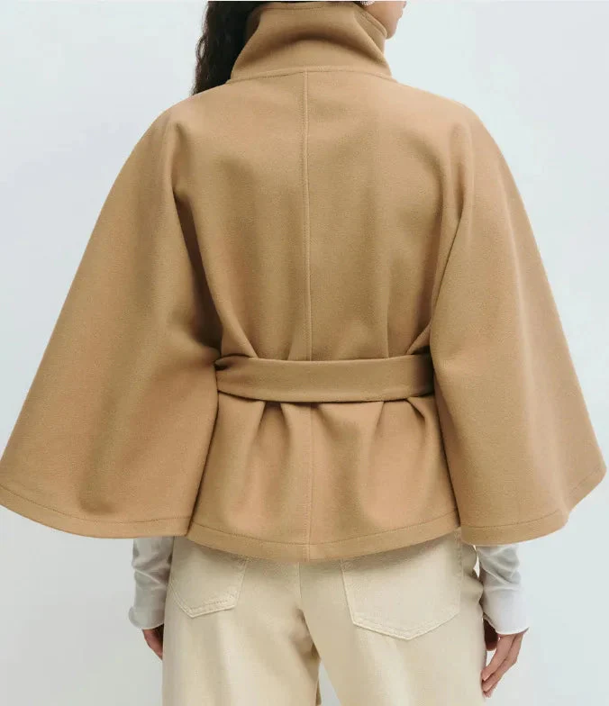 Marcella Wide-Sleeve Cape Coat - Image 6