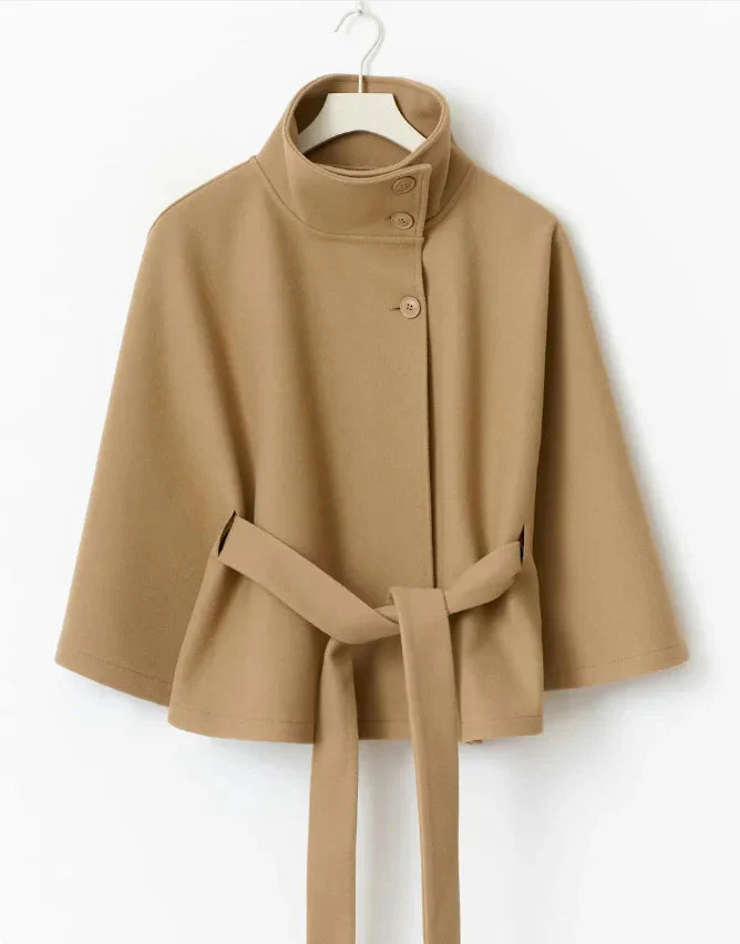 Marcella Wide-Sleeve Cape Coat - Image 7