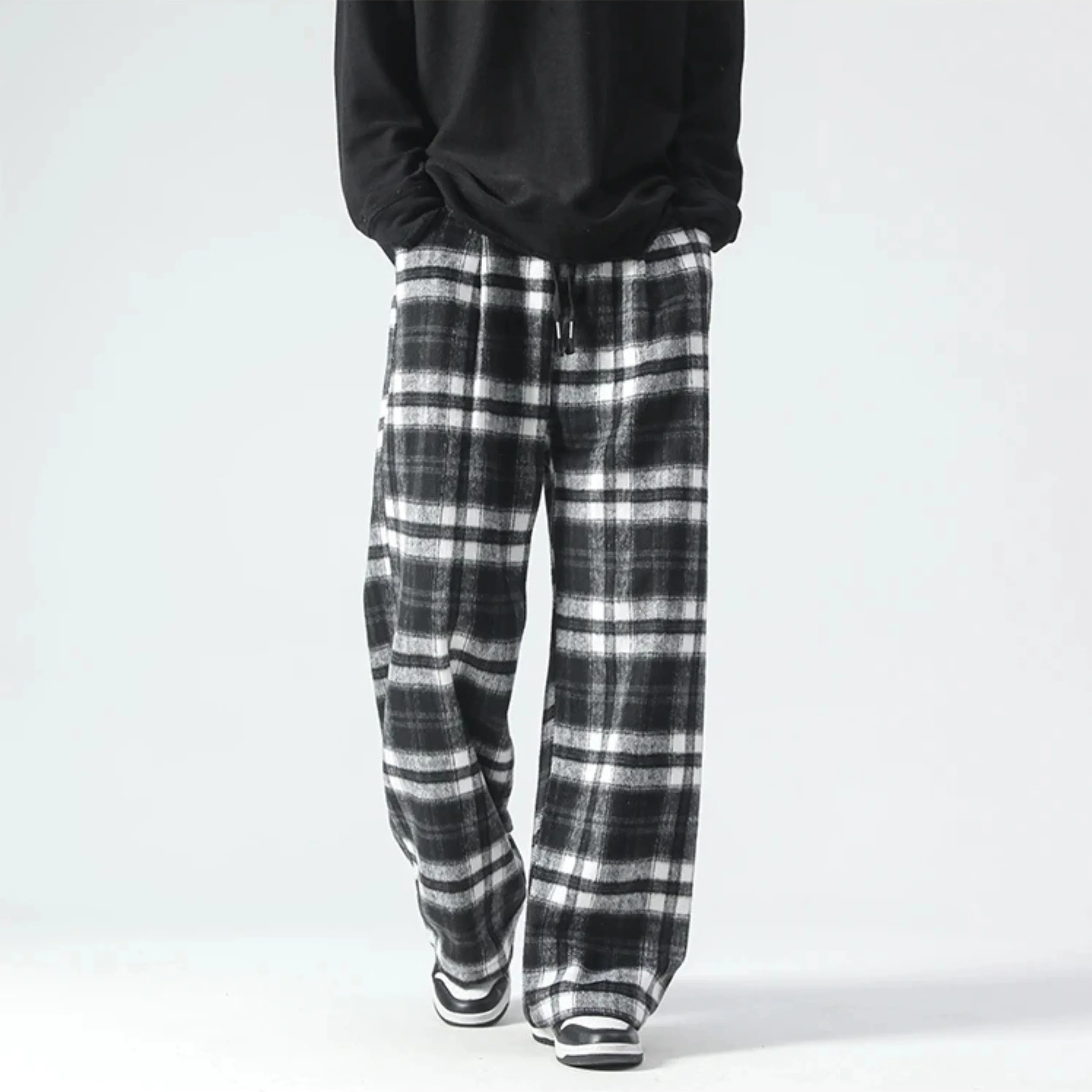 Oversized Check Relaxed Pants - Image 11