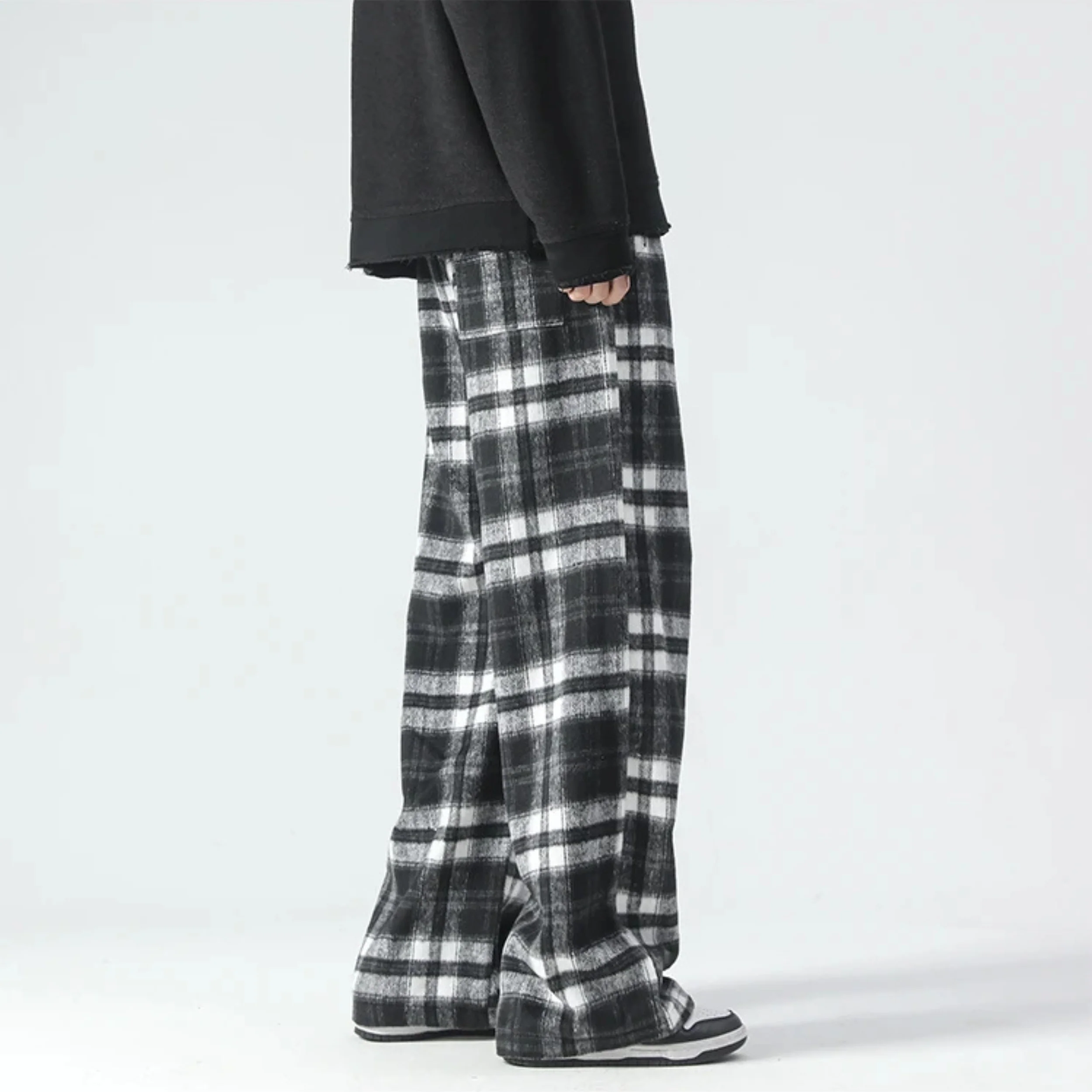 Oversized Check Relaxed Pants - Image 12