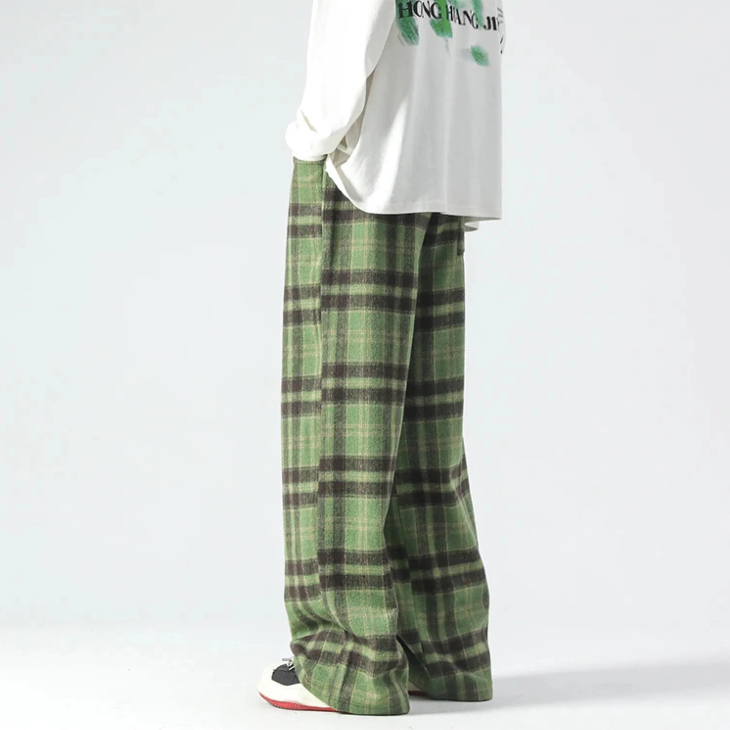 Oversized Check Relaxed Pants - Image 9