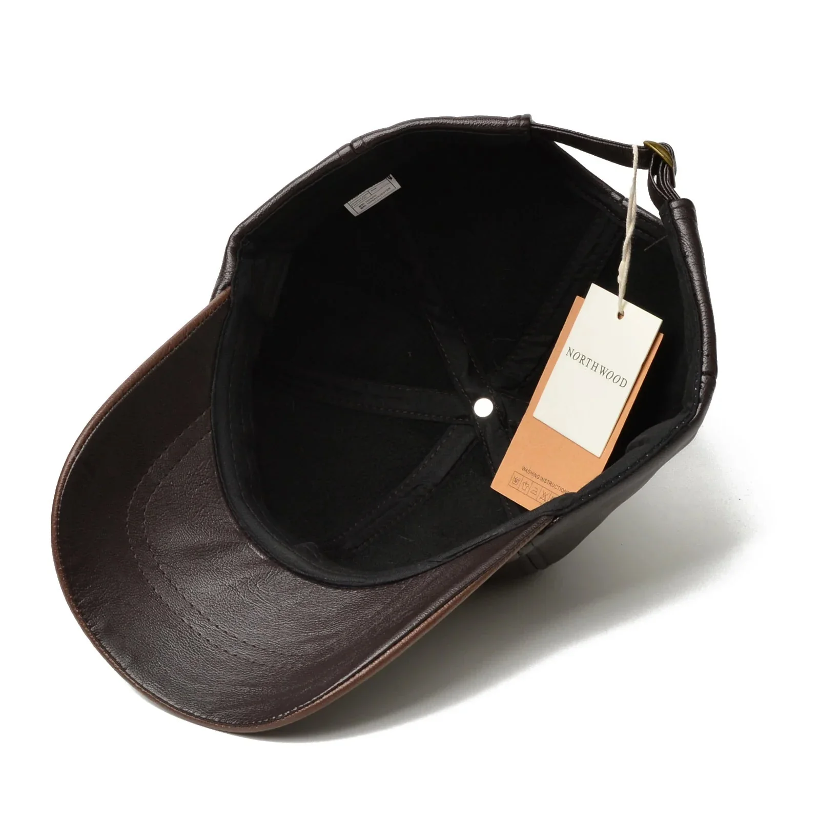 Premium Leather Six-Panel Cap - Image 5