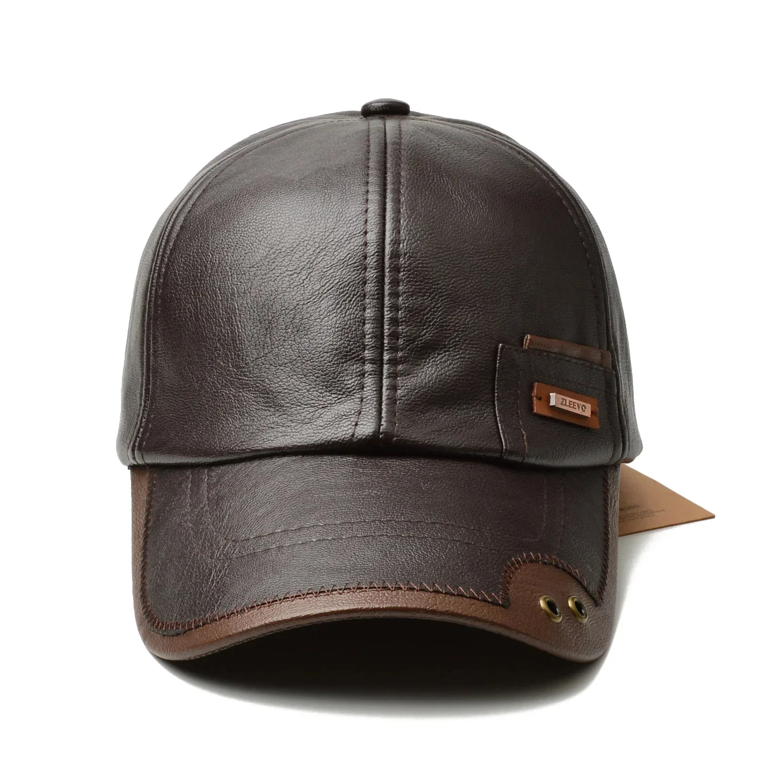 Premium Leather Six-Panel Cap - Image 7