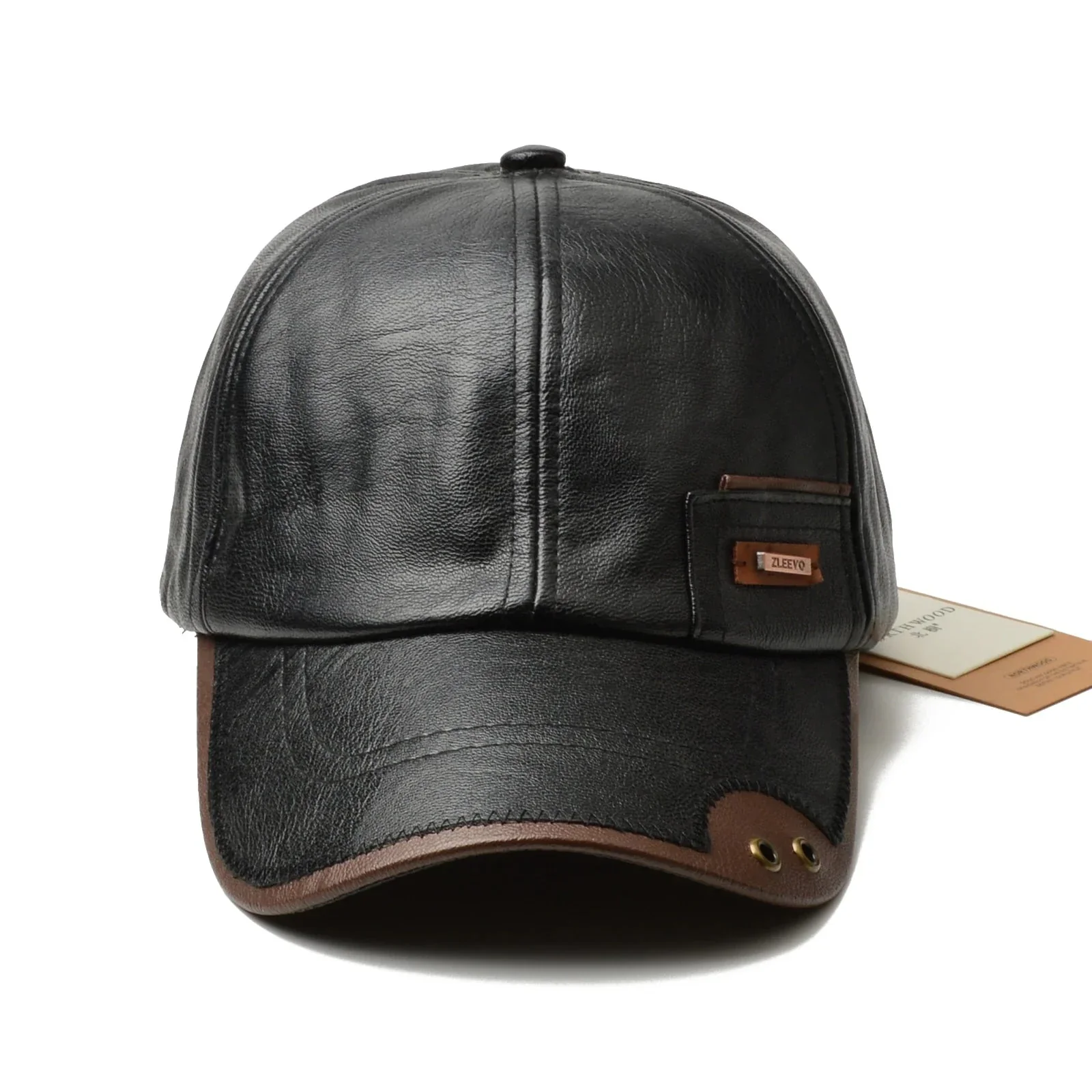 Premium Leather Six-Panel Cap - Image 8