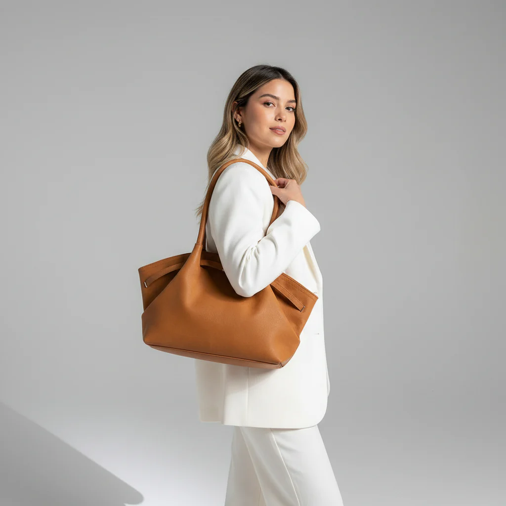 Sculptural Leather Handbag - Image 7