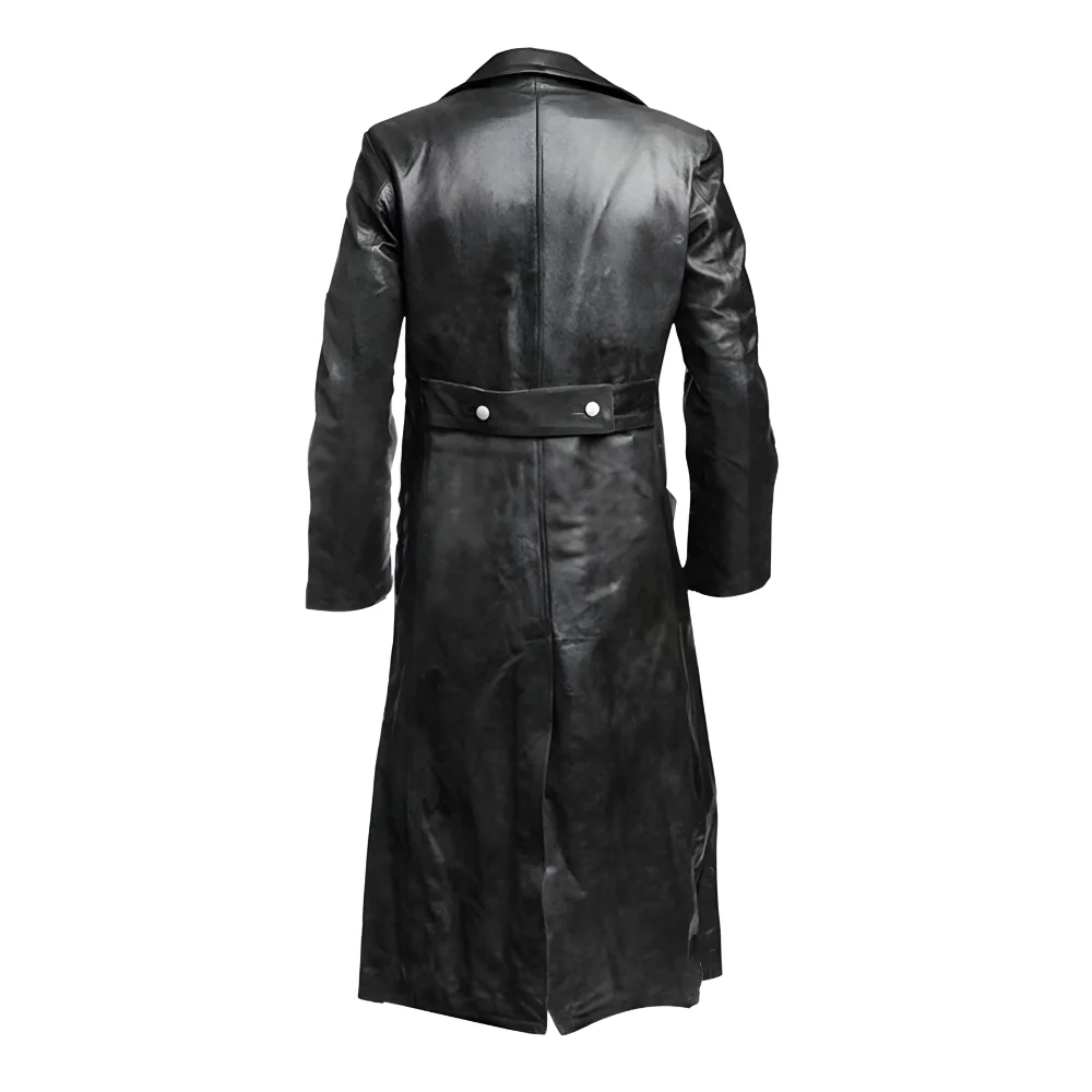 Shadow Commandant Leather Trench Coat - Image 3