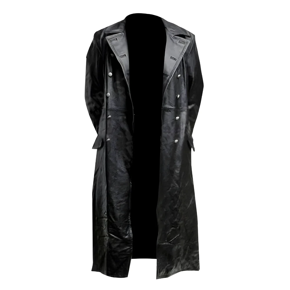 Shadow Commandant Leather Trench Coat - Image 6