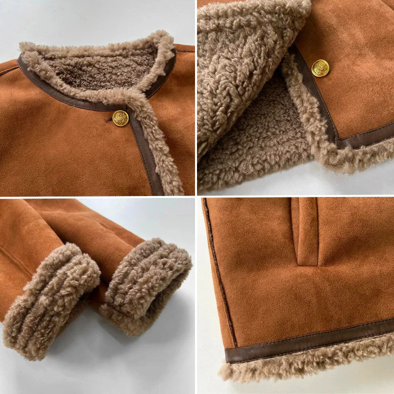 Women's Shearling-Lined Aviator Jacket - Image 4