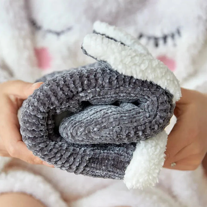 Sherpa-Lined Bunny Slipper Socks - Image 11