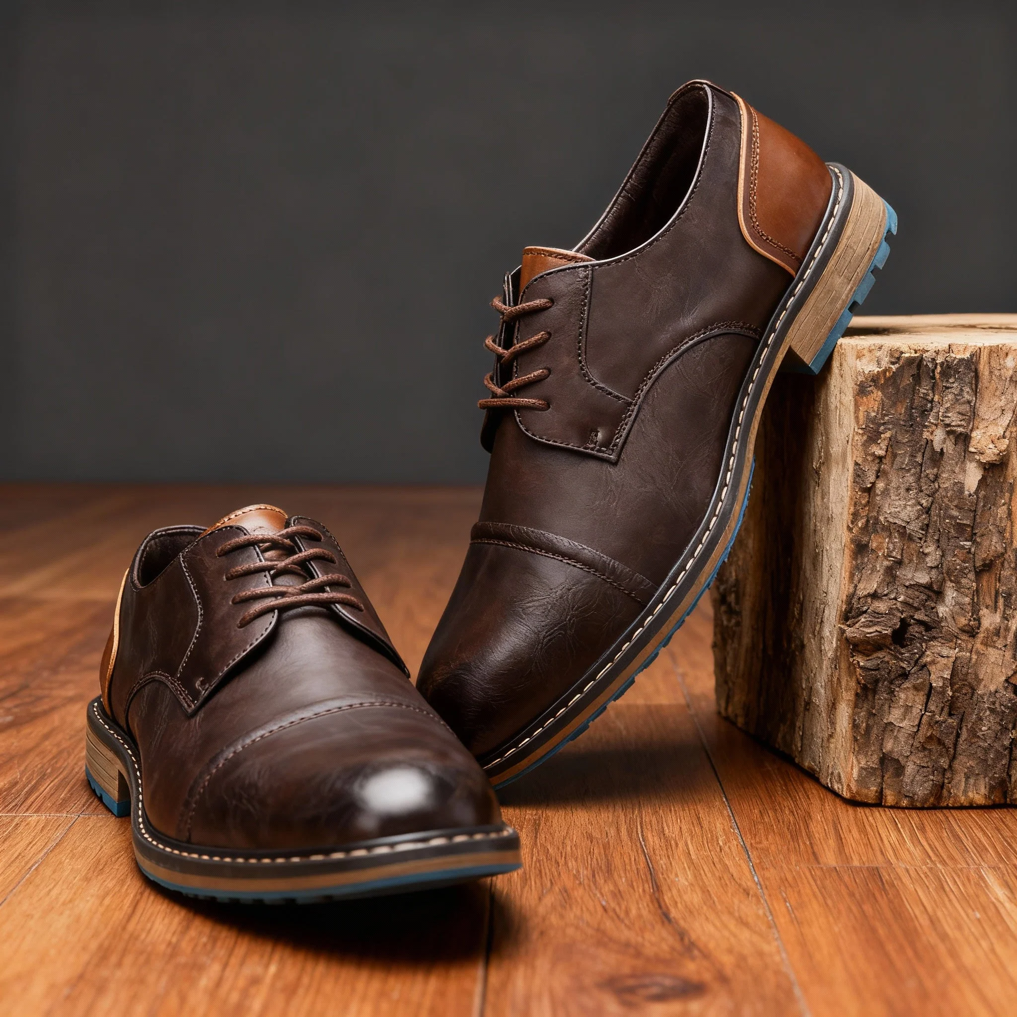 Signature Dress Shoe with Textured Leather Finish - Image 2