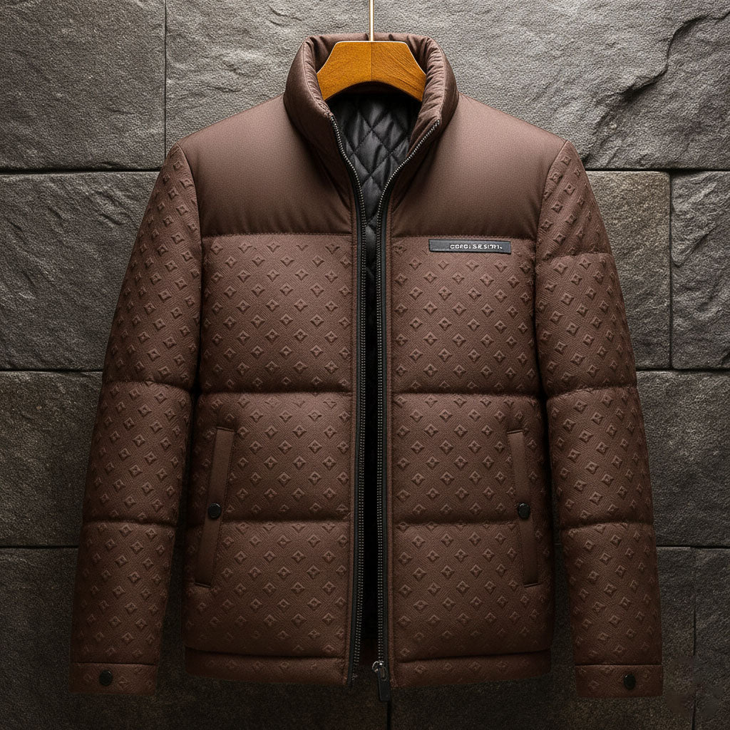 Signature-Embossed Puffer Jacket - Image 2